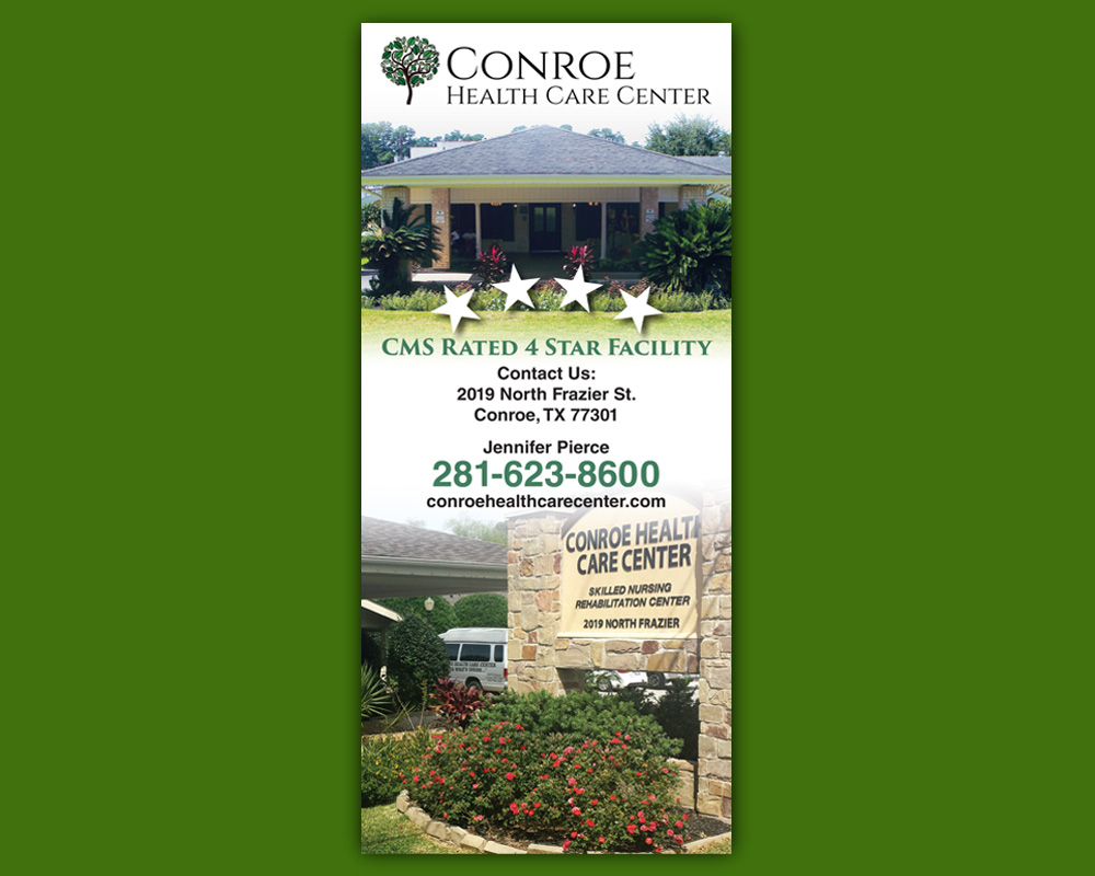 conroe health care center rack card
